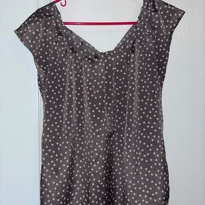 LC Lauren Conrad Black Polka Dot Blouse